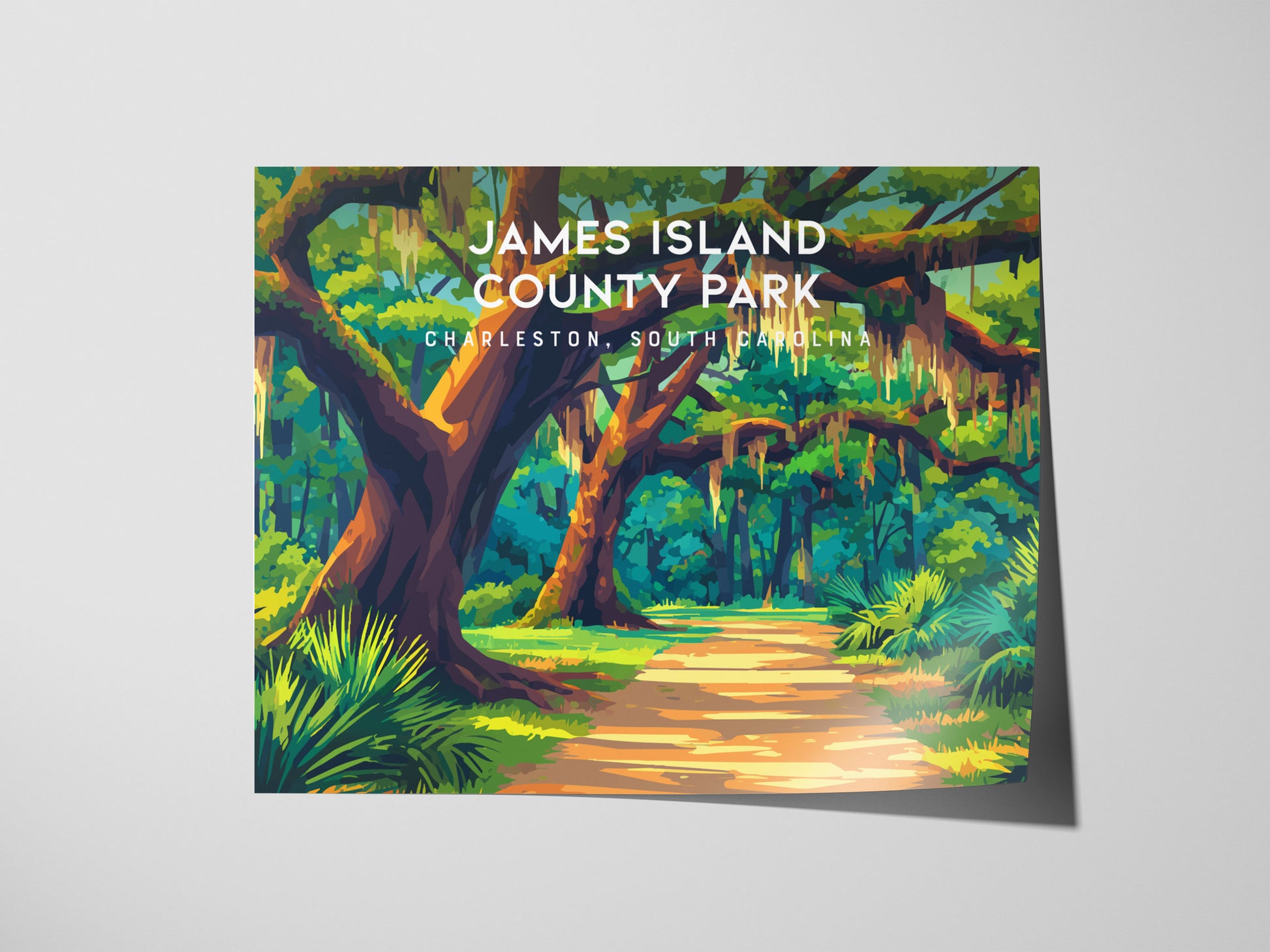 James Island County Park Landscape Poster | Charleston, South Carolina Destination Print Wall Art — giclée print detail on ma