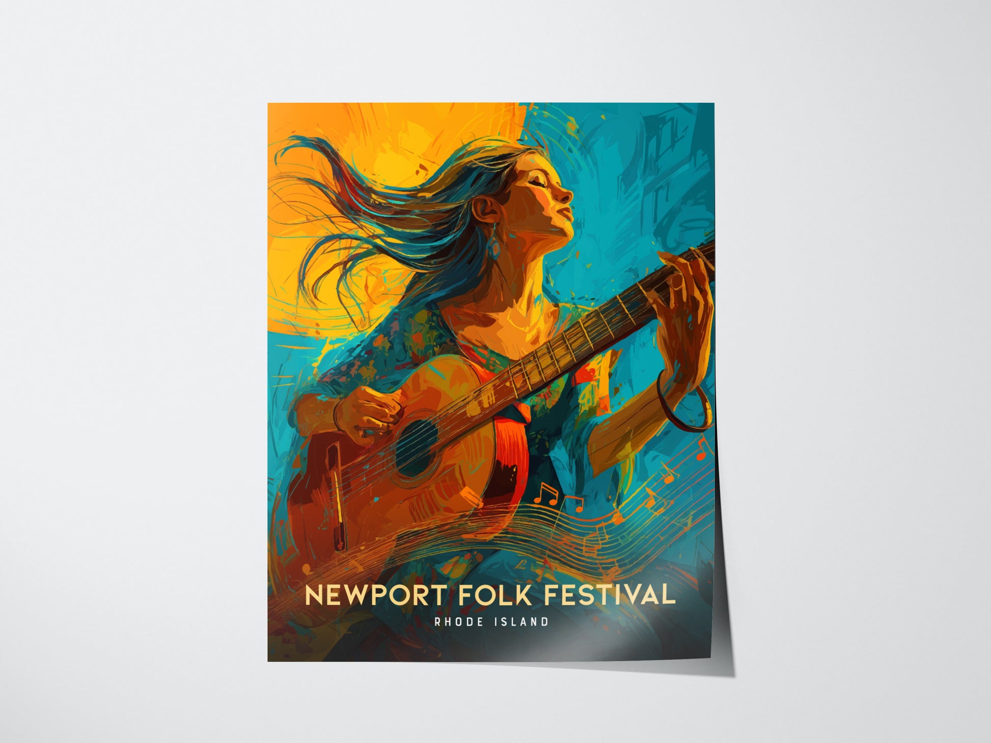 Newport Folk Festival Poster | Rhode Island Music Wall Art Print