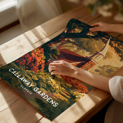 Callaway Gardens, Georgia Poster | Botanical Garden & Nature Wall Art — giclée print detail on matte paper