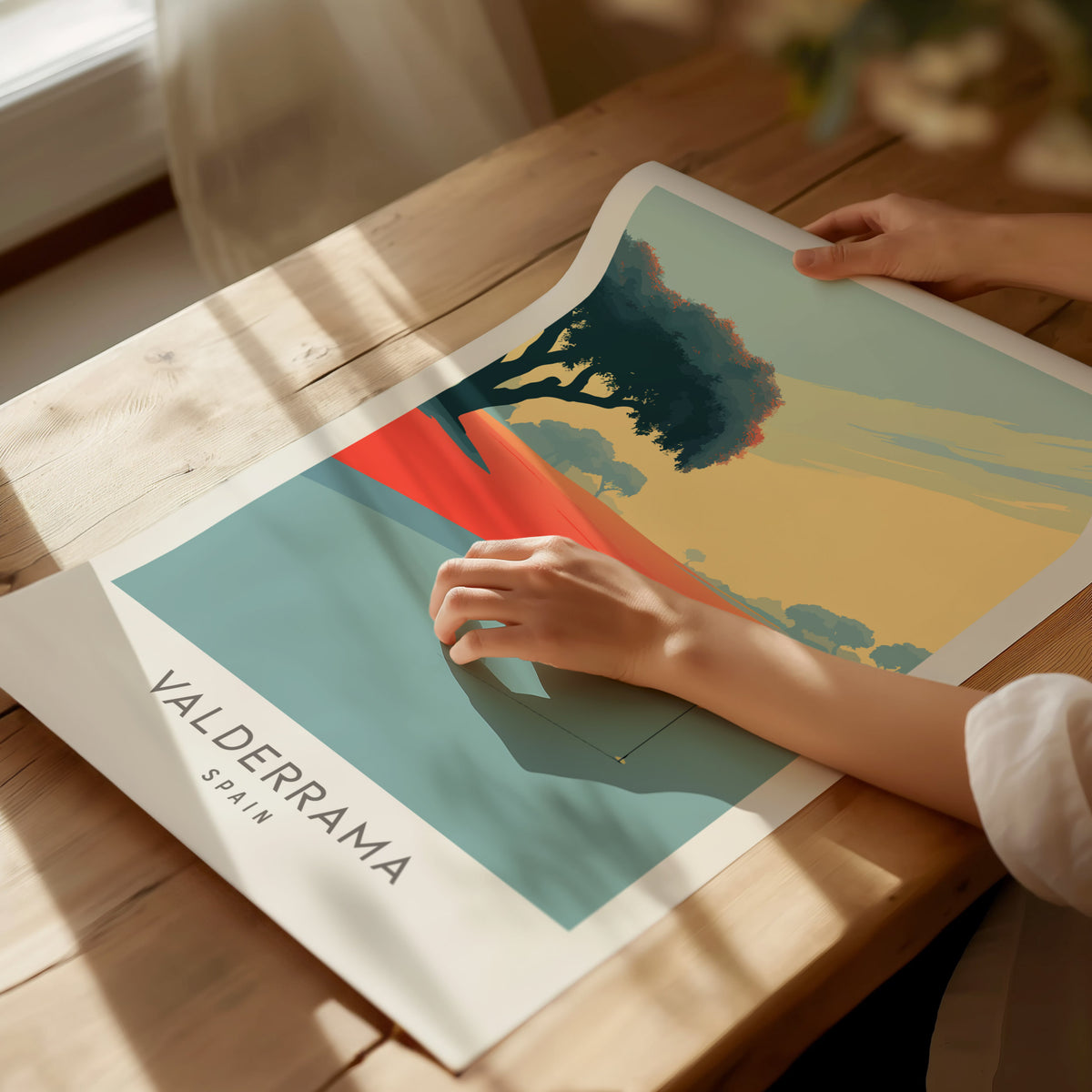 Valderrama Matte Border Poster | Spain Travel Wall Art — giclée print detail on matte paper