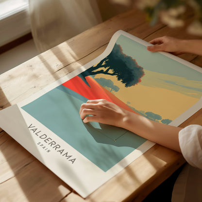 Valderrama Matte Border Poster | Spain Travel Wall Art — giclée print detail on matte paper