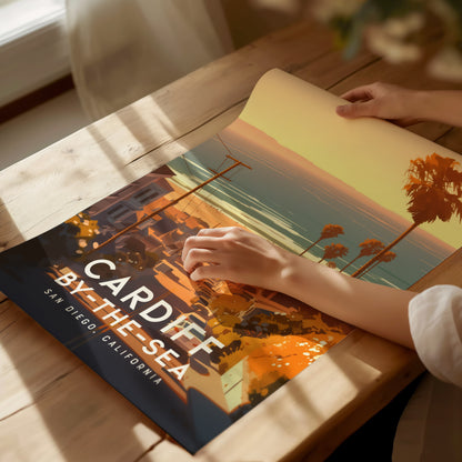 Cardiff By The Sea California Poster | San Diego North County Wall Art | Framed or Unframed