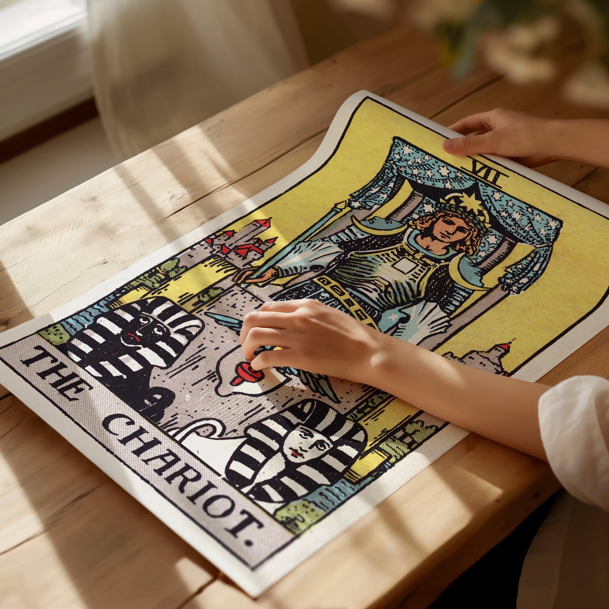 The Chariot Tarot Card Poster | Vintage Rider Waite Magick Wall Art