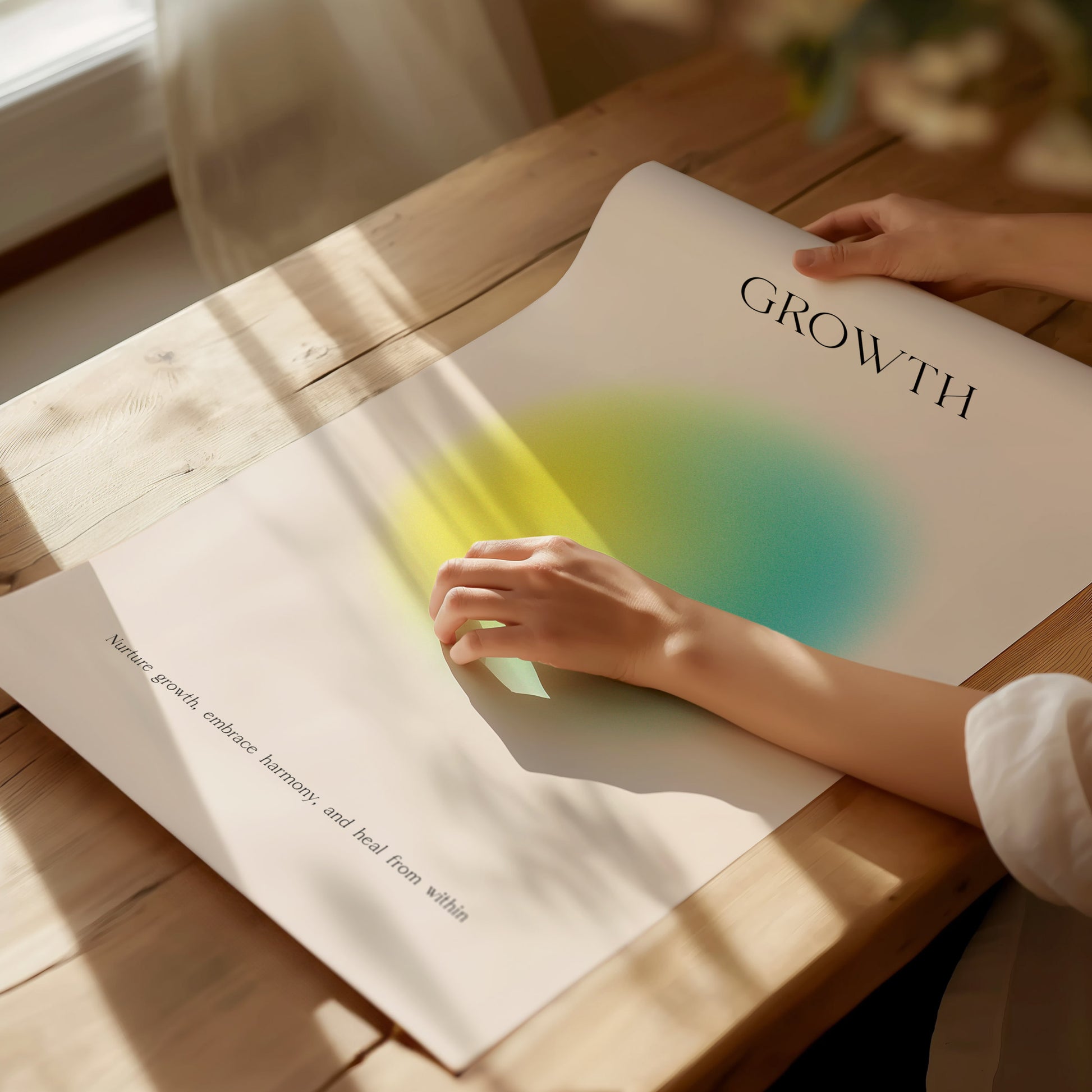 Growth Aura Poster | Minimalist Modern Typographic Wall Art