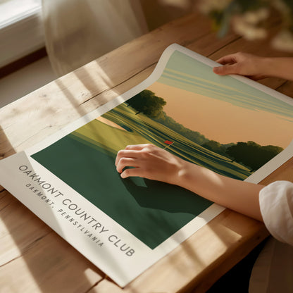 Oakmont Country Club Matte Border Poster | Oakmont, Pennsylvania Golf Course Print Wall Art — giclée print detail on matte pa