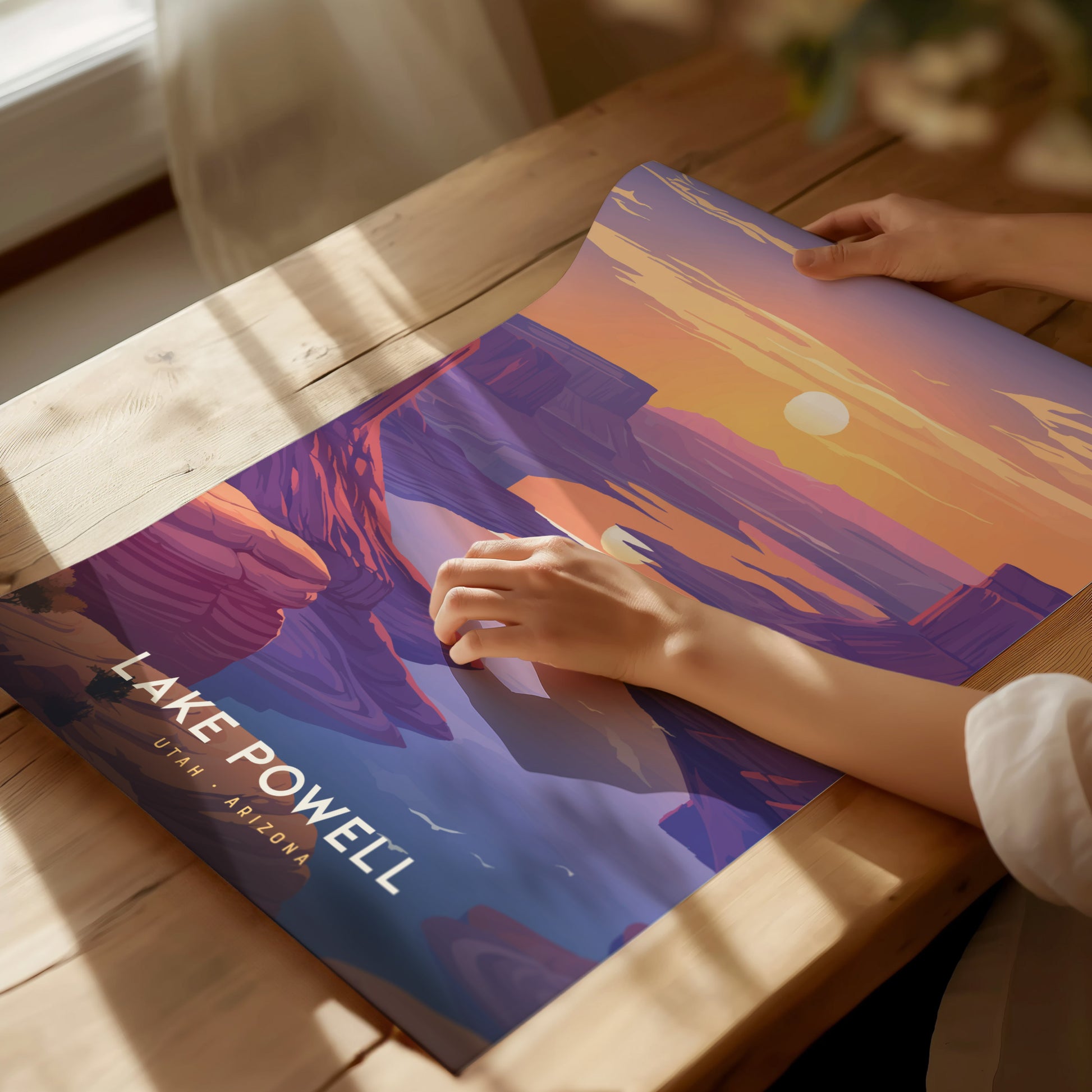 Lake Powell Poster | Utah Arizona Canyon Lake Wall Art