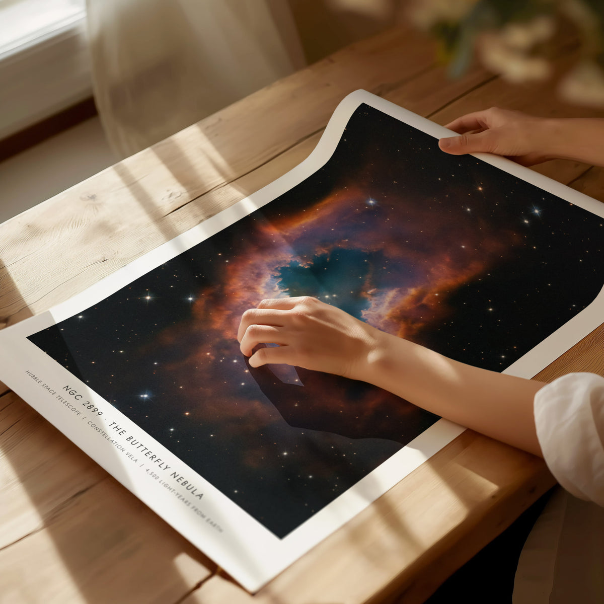 Ngc 2899 · the Butterfly Nebula Poster | Hubble Space Telescope NASA Wall Art Space Photography — giclée print detail on matt