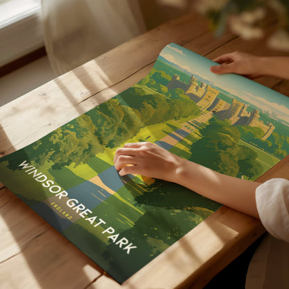 Windsor Castle Poster | England Royal Palace Great Park Wall Art Gift