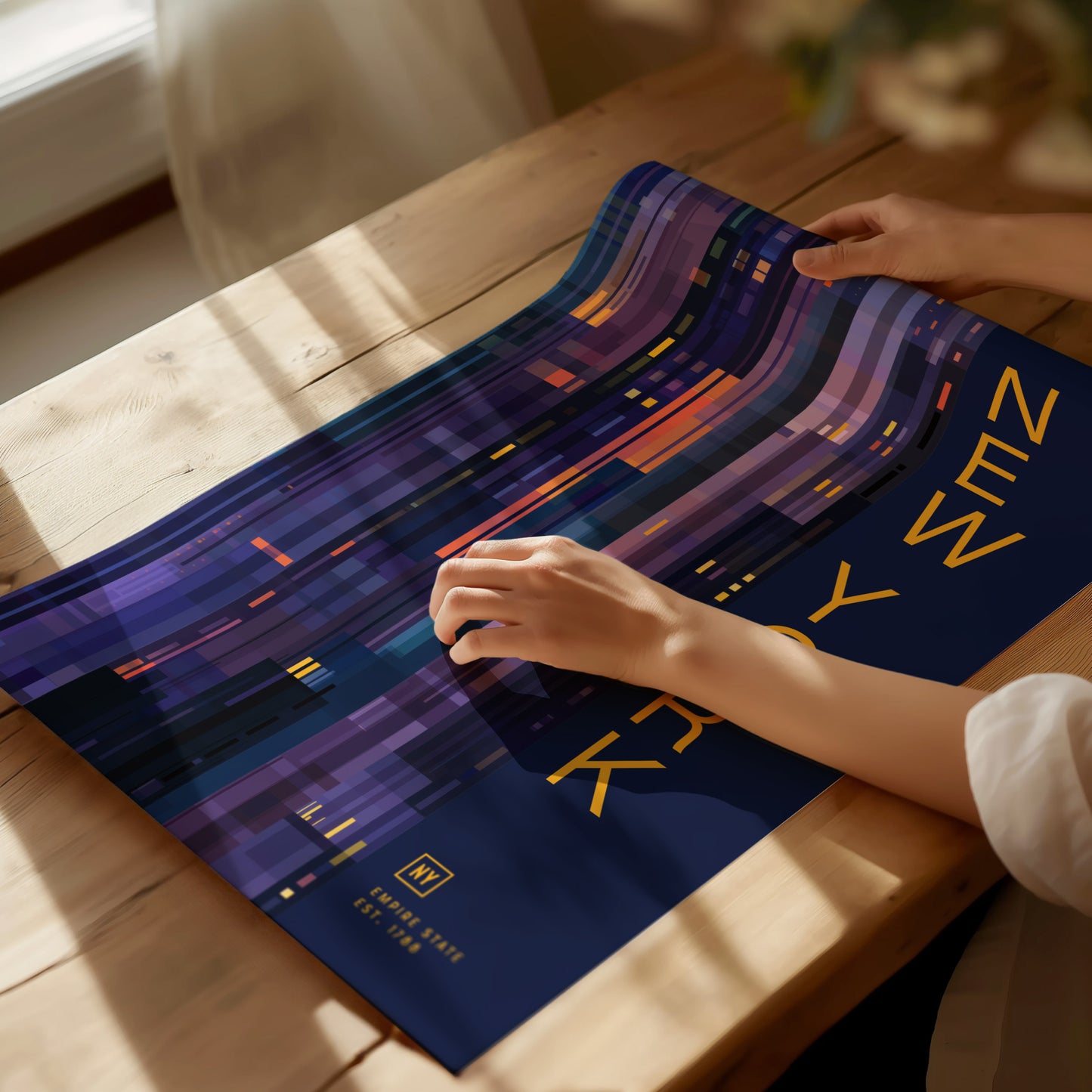 New York Travel Poster | NYC Skyline Wall Art Print