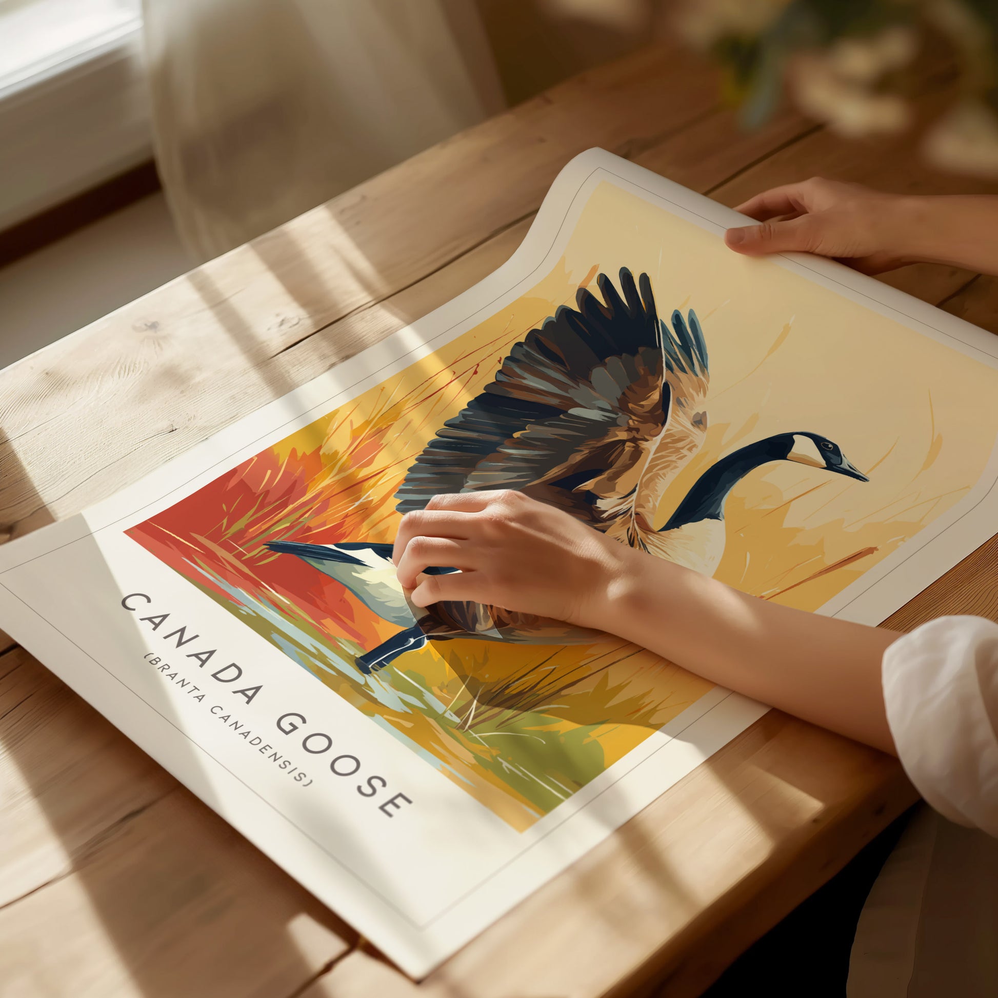 Canada Goose Poster | Majestic Migratory Bird Fine Wall Art — giclée print detail on matte paper