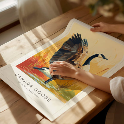 Canada Goose Poster | Majestic Migratory Bird Fine Wall Art — giclée print detail on matte paper