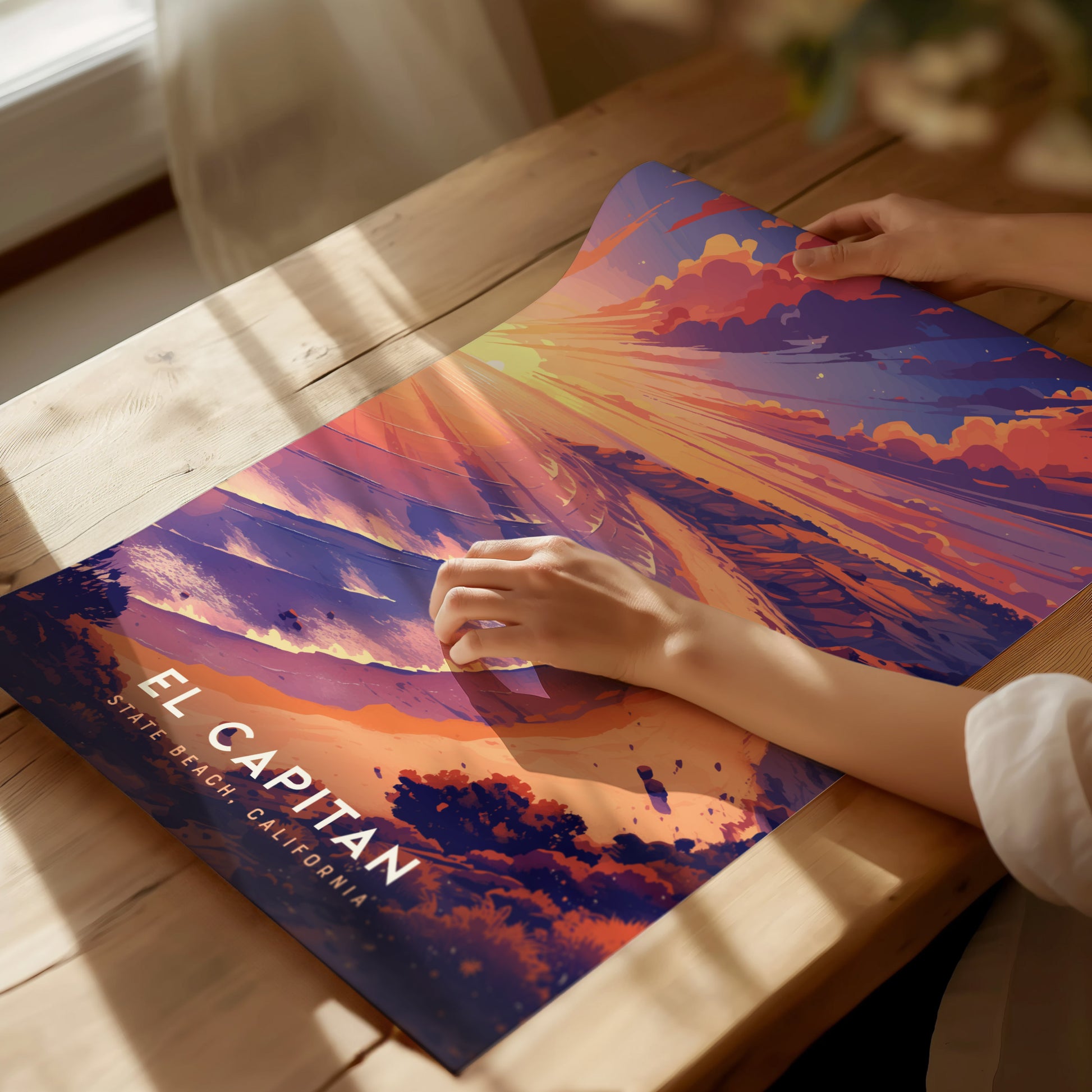 El Capitan State Beach Poster | California Coastal Wall Art | Framed or Unframed