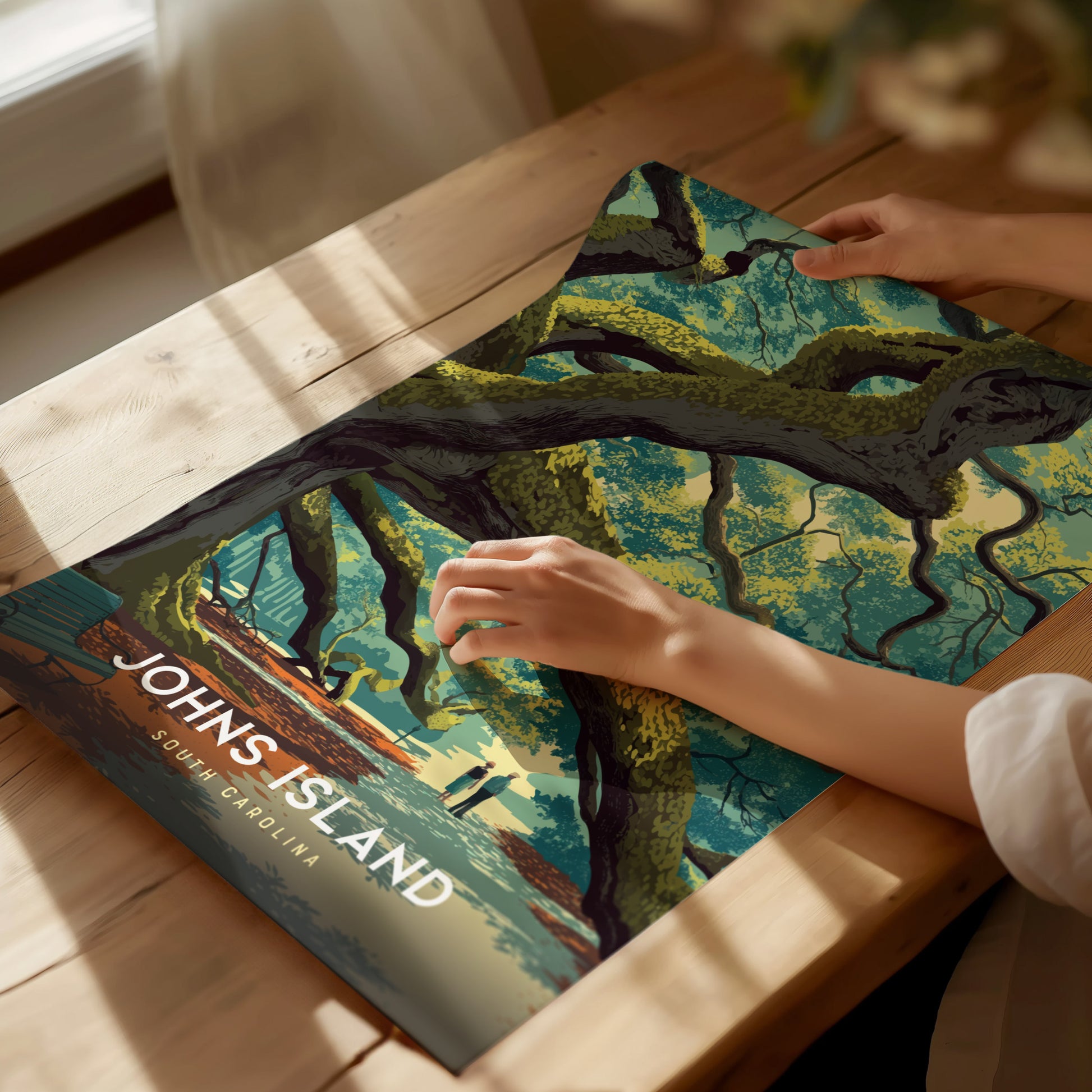 Johns Island Angel Oak Tree Poster | South Carolina Southern Wall Art