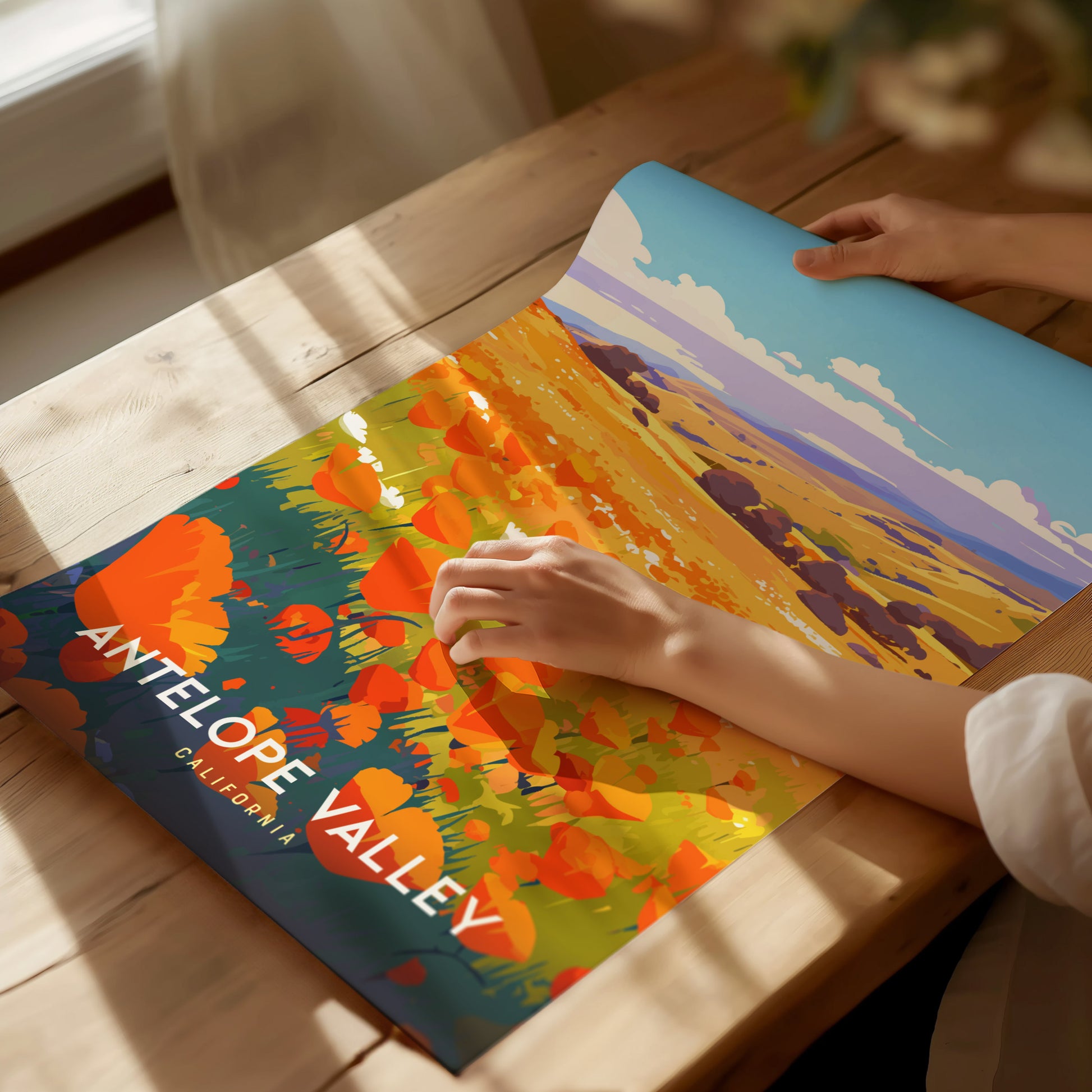 Antelope Valley Poppy Field Poster | California Super Bloom Wall Art | Framed or Unframed