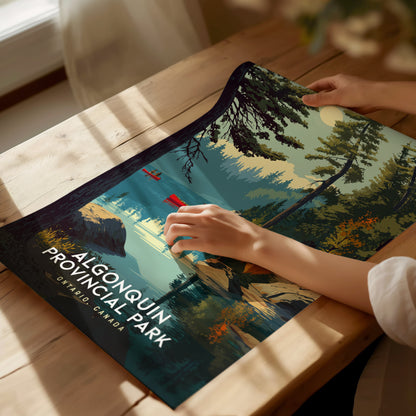 Algonquin Provincial Park Canada Poster | Canoe Camping Ontario Wall Art | Framed or Unframed