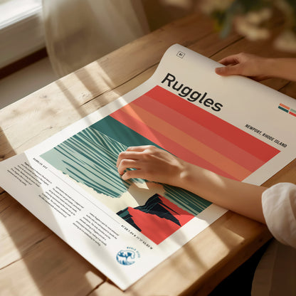 Ruggles Poster | Newport Rhode Island Surf Spot | East Coast Wave Art