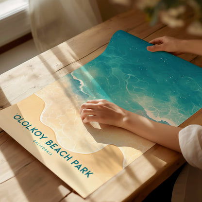 Ololkoy Beach Park Poster | Oxnard California Coastal Wall Art Print