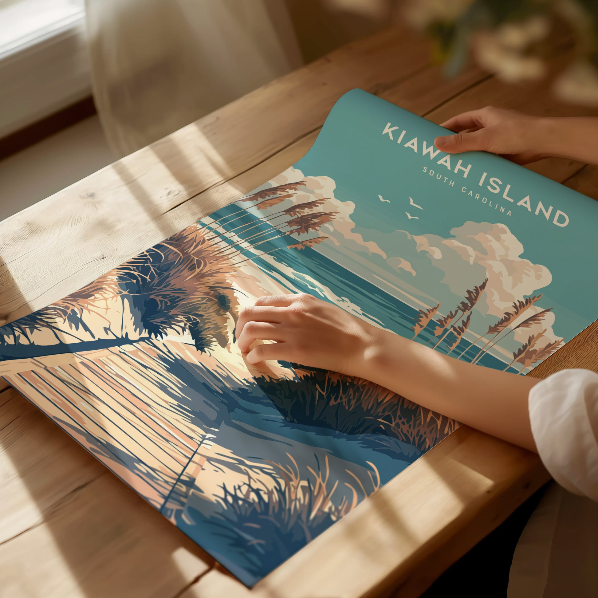 Kiawah Island Beach Poster | South Carolina Coastal Wall Art