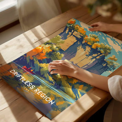 Driftless Region Iowa Poster | Fall Bluffton Landscape Wall Art
