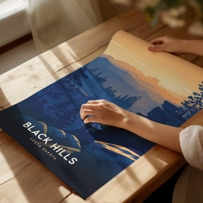 Black Hills Travel Print | South Dakota Nature Wall Art | Framed or Unframed