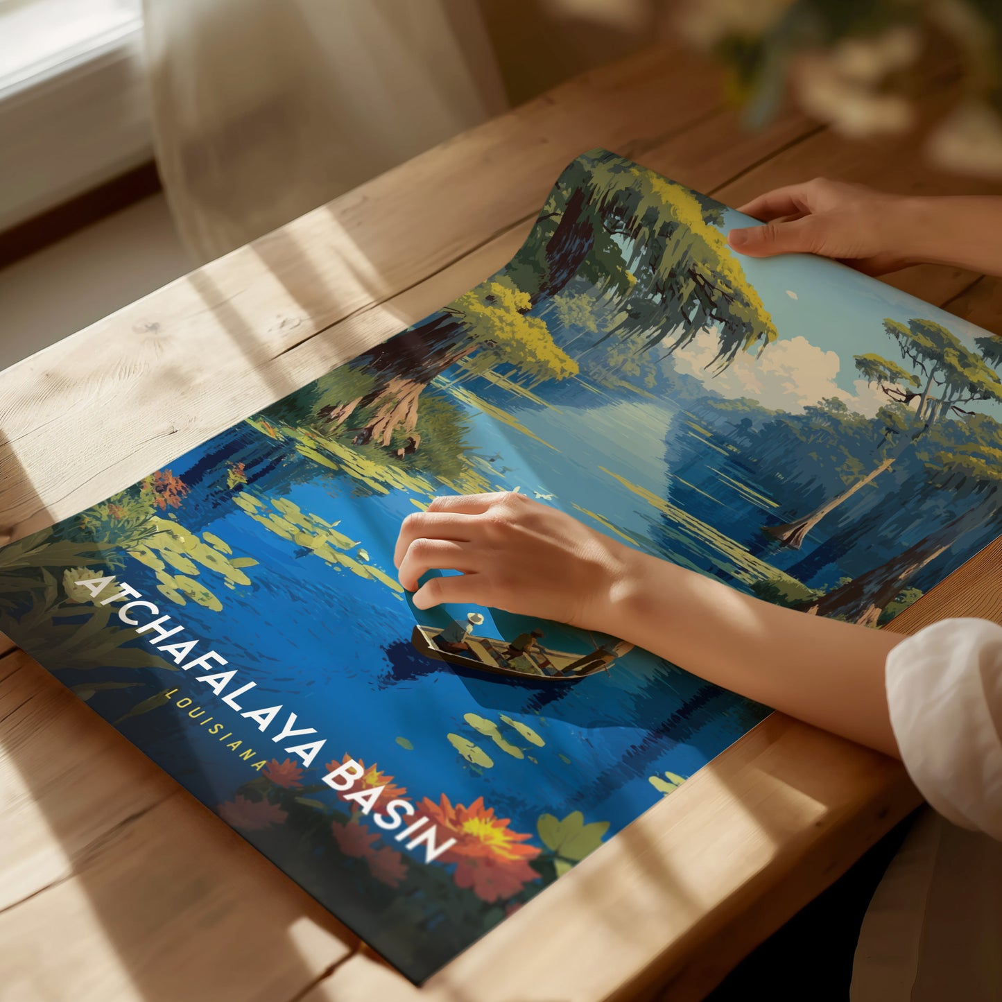 Atchafalaya Basin Poster | Louisiana Bayou Swamp Nature Wall Art