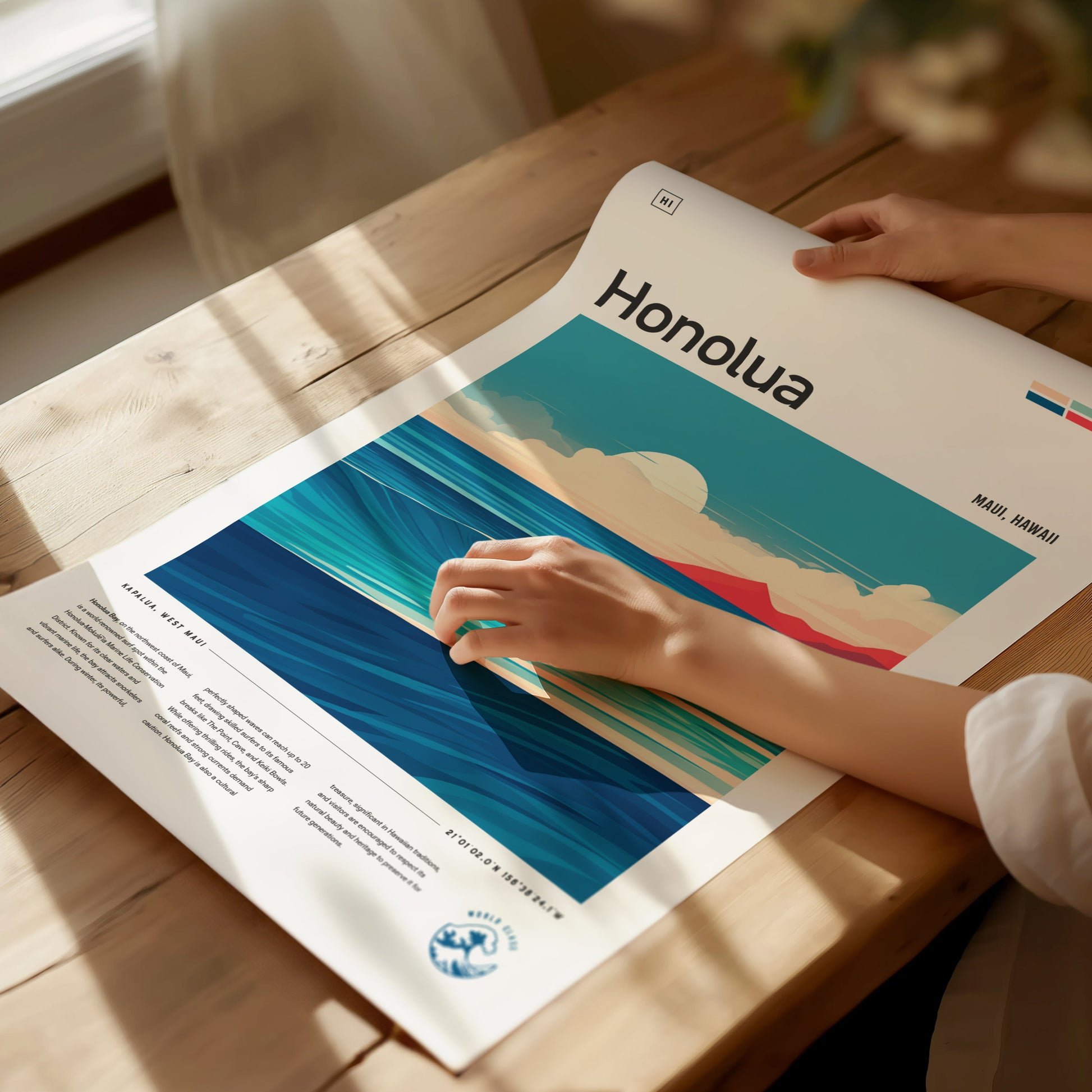 Honolua Bay Poster | Maui Surf Spot Wall Art Print