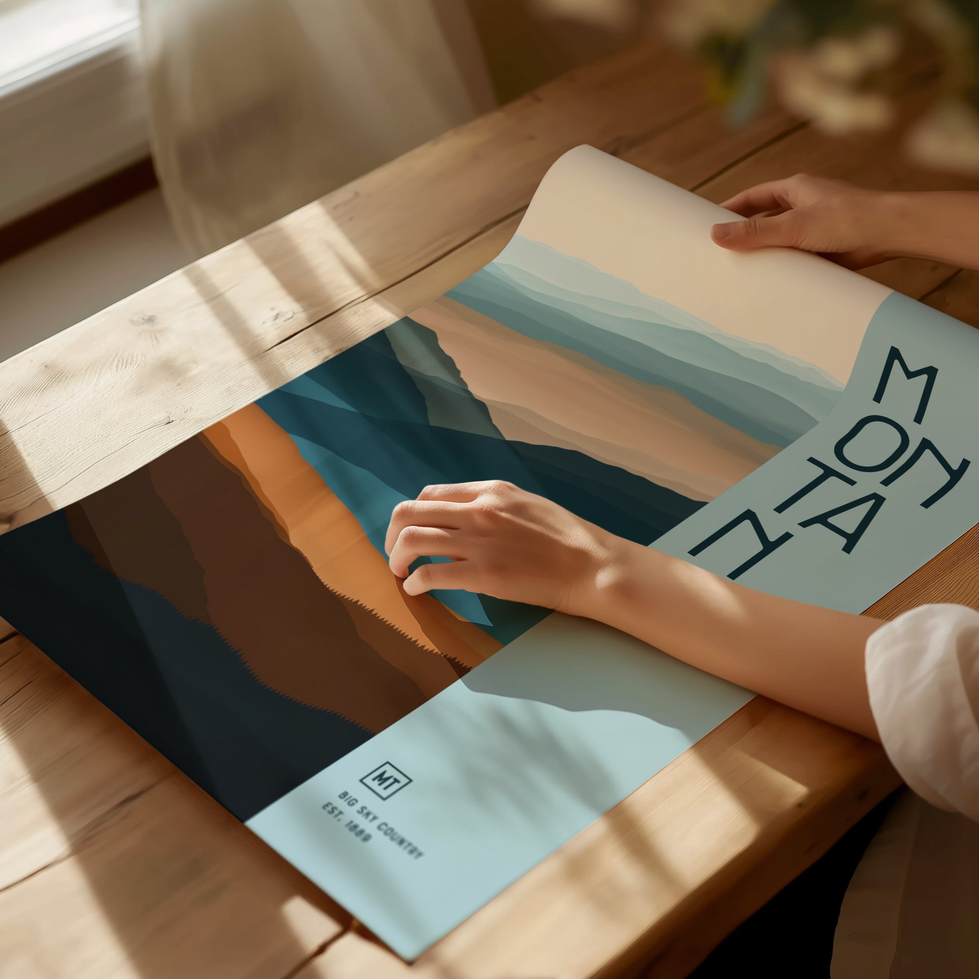 Montana Minimalist Poster | Big Sky State Wall Art