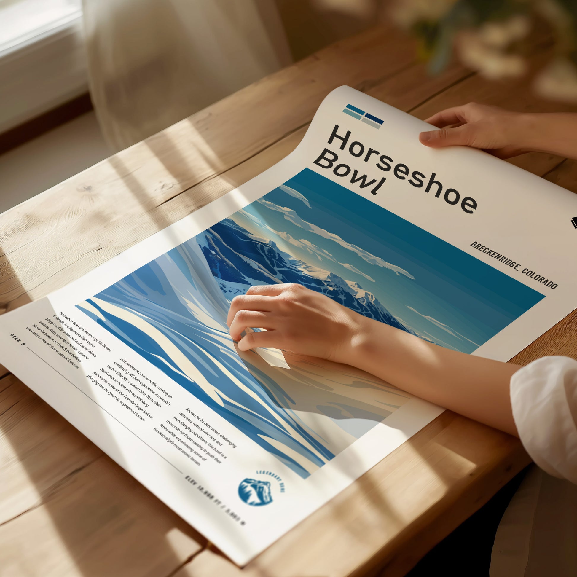 Horseshoe Bowl Breckenridge Poster | Colorado Ski Wall Art