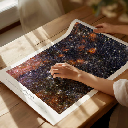 Sagittarius B2 Poster | NASA Star-forming Cloud · Milky Way Center Space Photography Wall Art — giclée print detail on matte