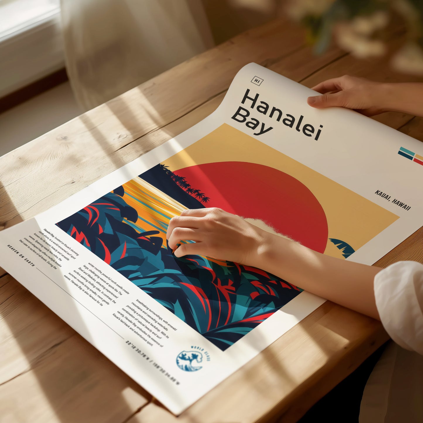 Hanalei Bay Poster | Kauai Hawaii Beach Wall Art