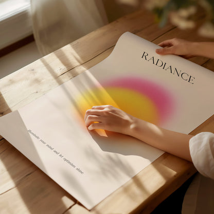 Radiance Aura Poster | Trendy Minimalist Abstract Wellness Wall Art