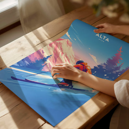 Alta Ski Area Poster | Utah Skiing Resort Wall Art | Framed or Unframed