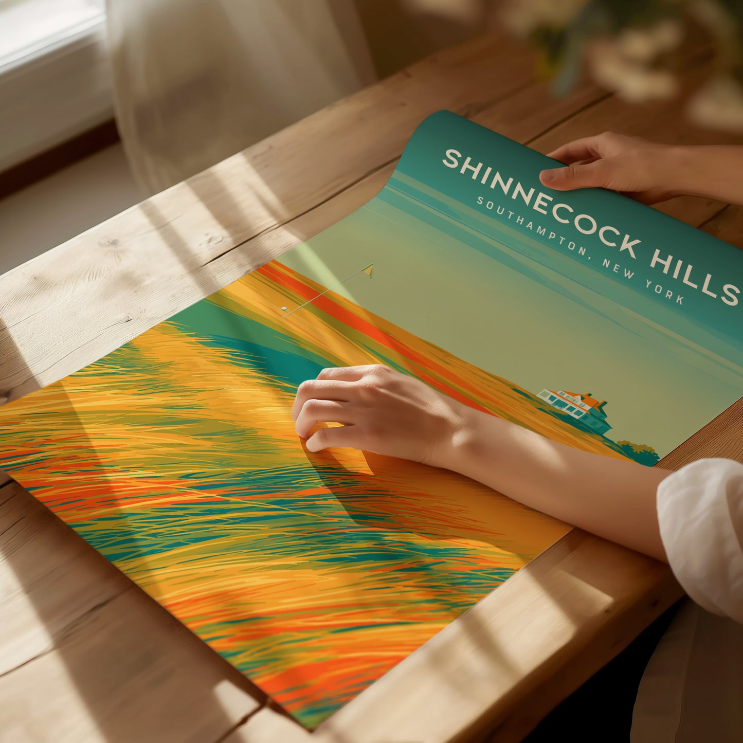 Shinnecock Hills, Southampton, New York Poster | Legendary Links Golf Course Print Wall Art — giclée print detail on matte pa