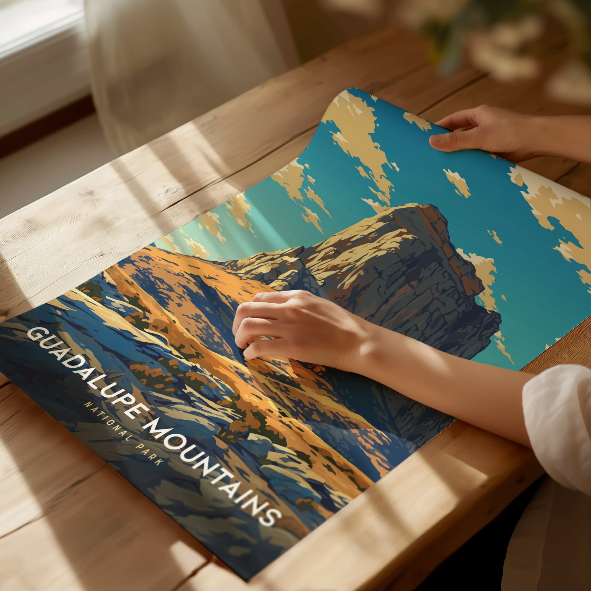 Guadalupe Mountains Poster | Texas National Park Landscape Wall Art