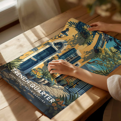 French Quarter Charleston Poster | Historic South Carolina Wall Art | Framed or Unframed