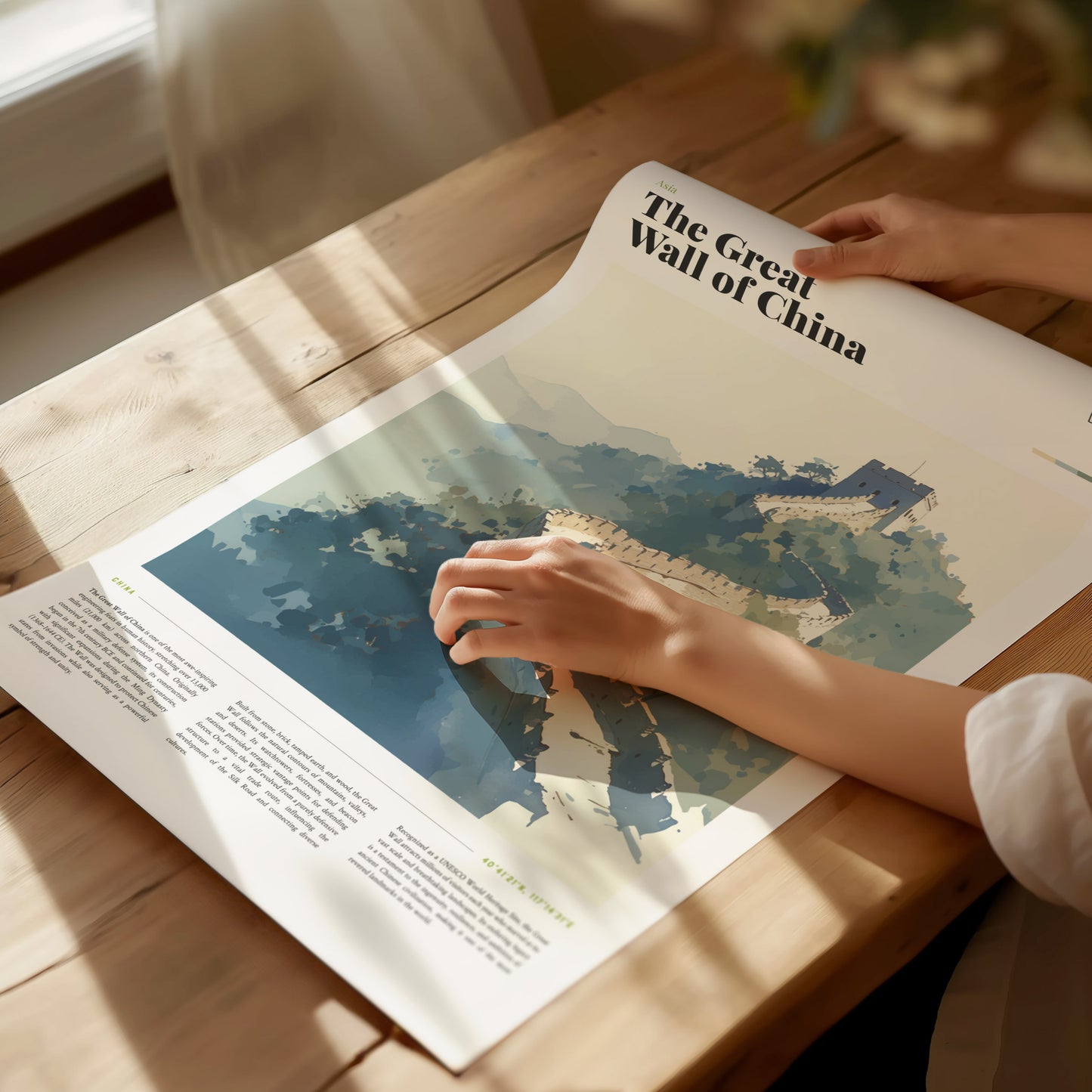 The Great Wall of China Poster | World Heritage Architecture Landmark Wall Art