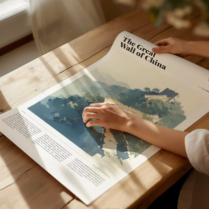 The Great Wall of China Poster | World Heritage Architecture Landmark Wall Art