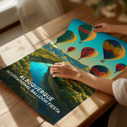Albuquerque Balloon Fiesta Poster | New Mexico Festival Wall Art | Framed or Unframed
