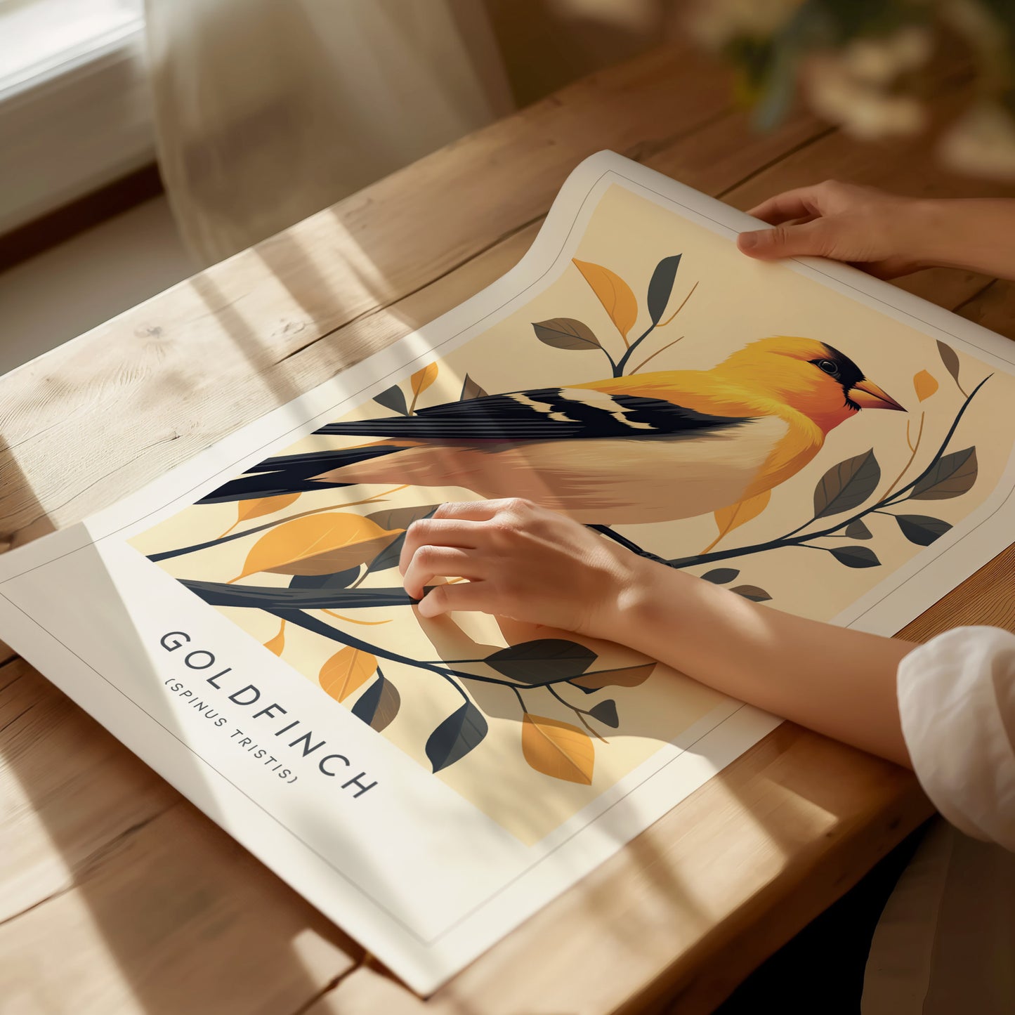 Goldfinch Audubon Print | Modern Bird Lover Wall Art | Framed or Unframed