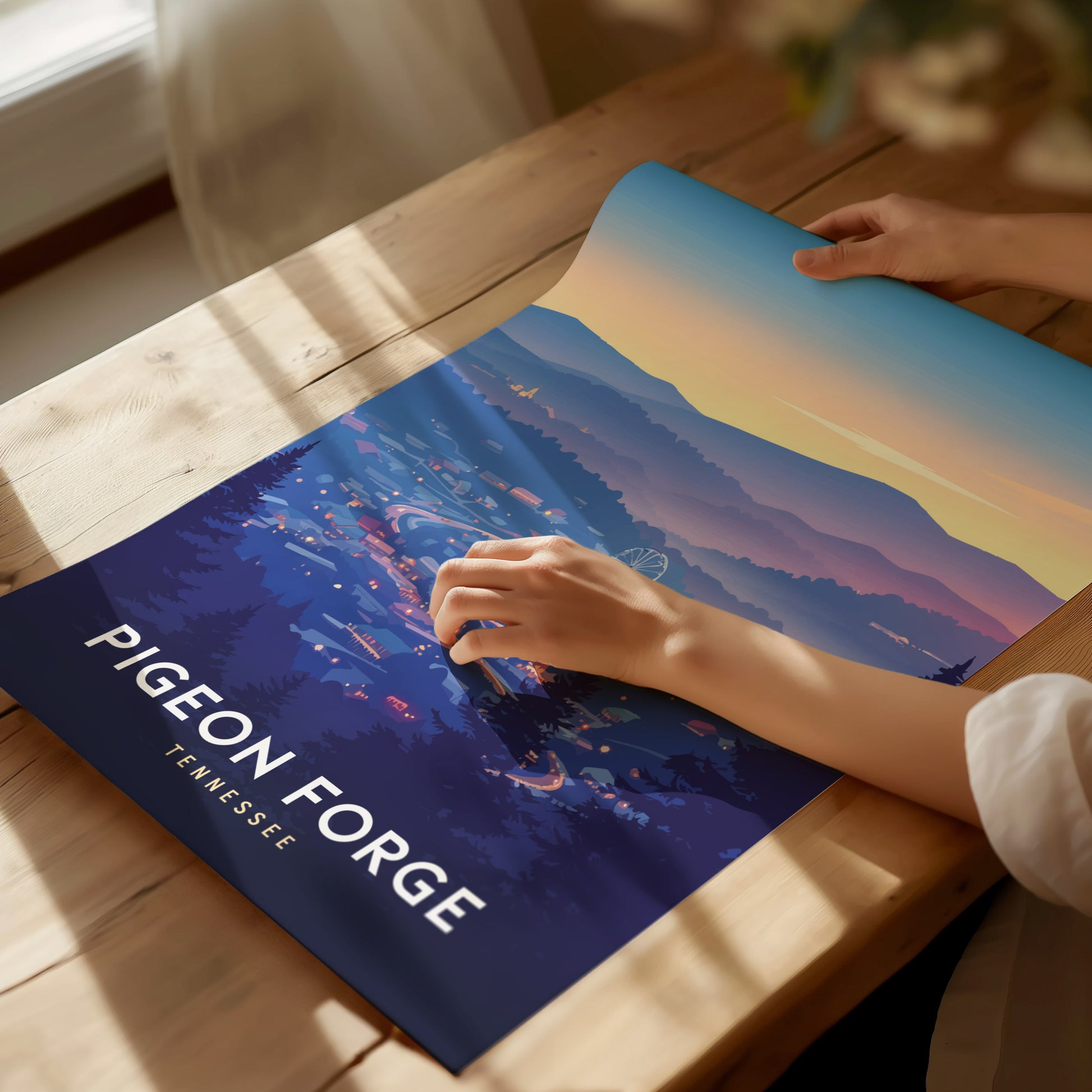 Pigeon Forge Tennessee Poster | Smoky Mountains Wall Art Print