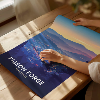 Pigeon Forge Tennessee Poster | Smoky Mountains Wall Art Print
