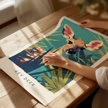 Key Deer Poster | Florida Keys Wildlife Wall Art