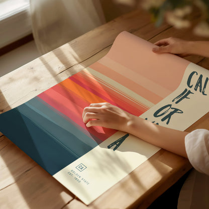 California Minimalist Design Poster | CA Abstract Wall Art