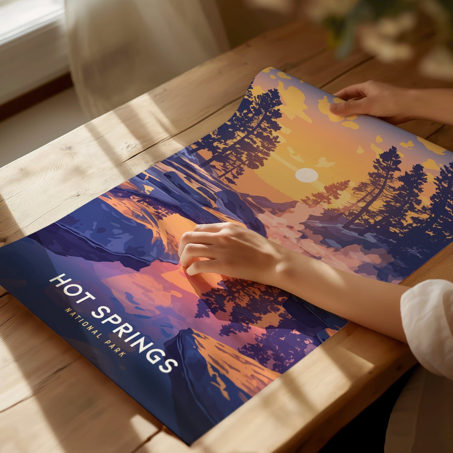 Hot Springs National Park Poster | Arkansas Bathhouse Row Wall Art