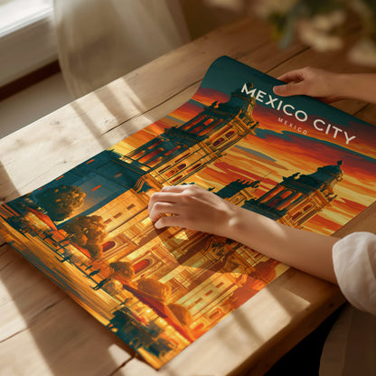 Mexico City, Mexico Poster | Vibrant Culture & Architecture Wall Art — giclée print detail on matte paper