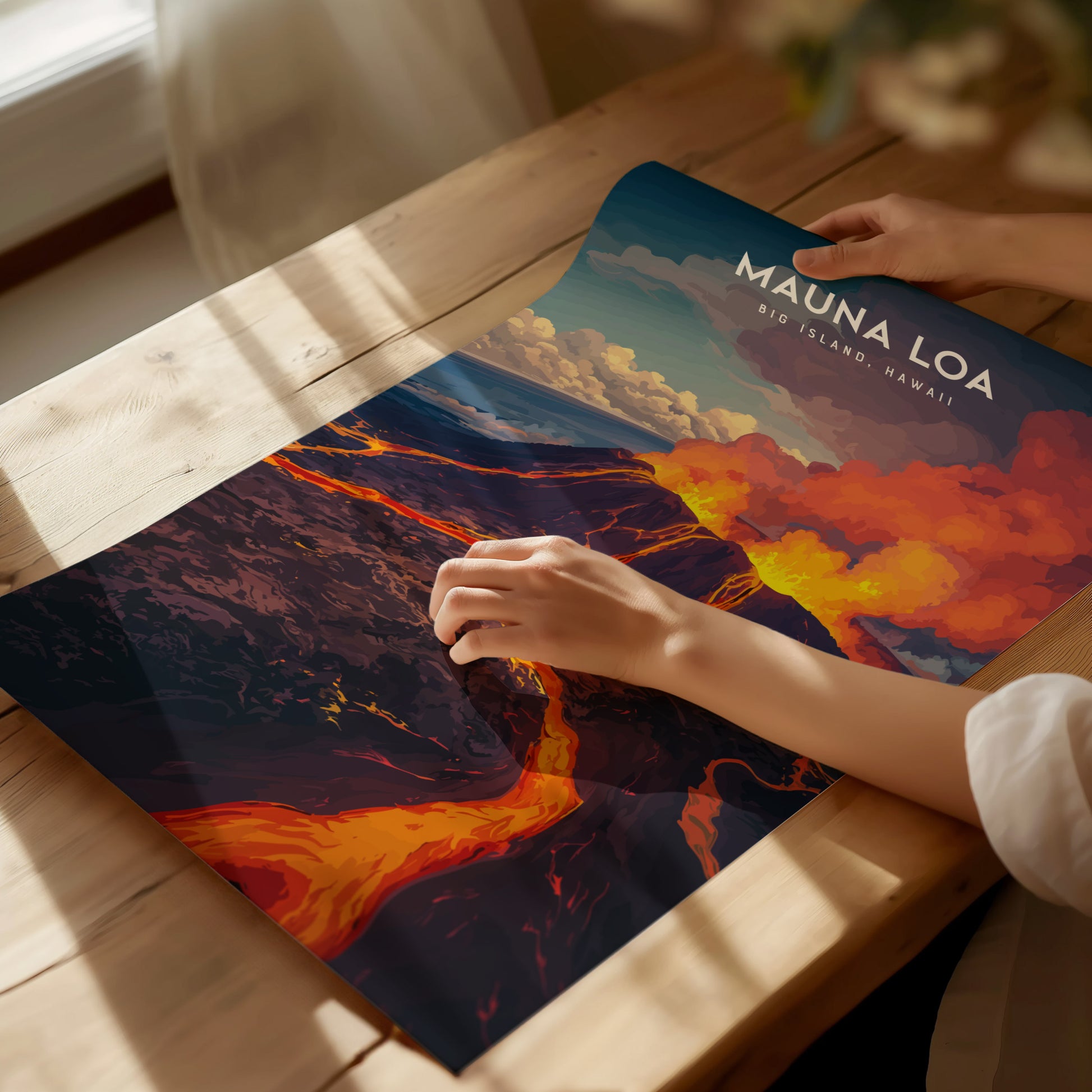 Mauna Loa Volcano Poster | Big Island Hawaii Wall Art Print