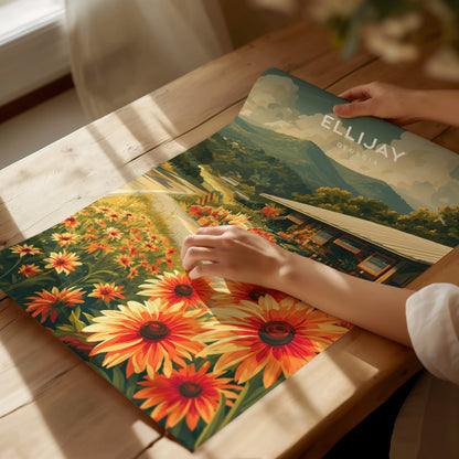 Ellijay, Georgia Poster | Mountain Town Travel Wall Art — giclée print detail on matte paper