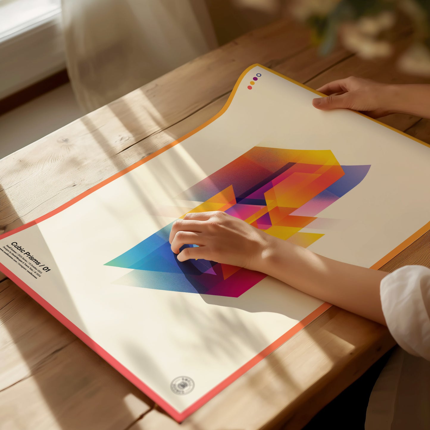 Cubic Prisms / 01 | Modern Minimalist Poster | Abstract Geometric Wall Art | Framed or Unframed