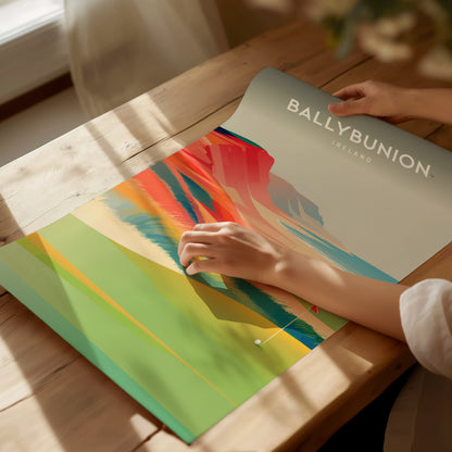 Ballybunion, Ireland Poster | Links Poster & Golfer Gift Wall Art — giclée print detail on matte paper