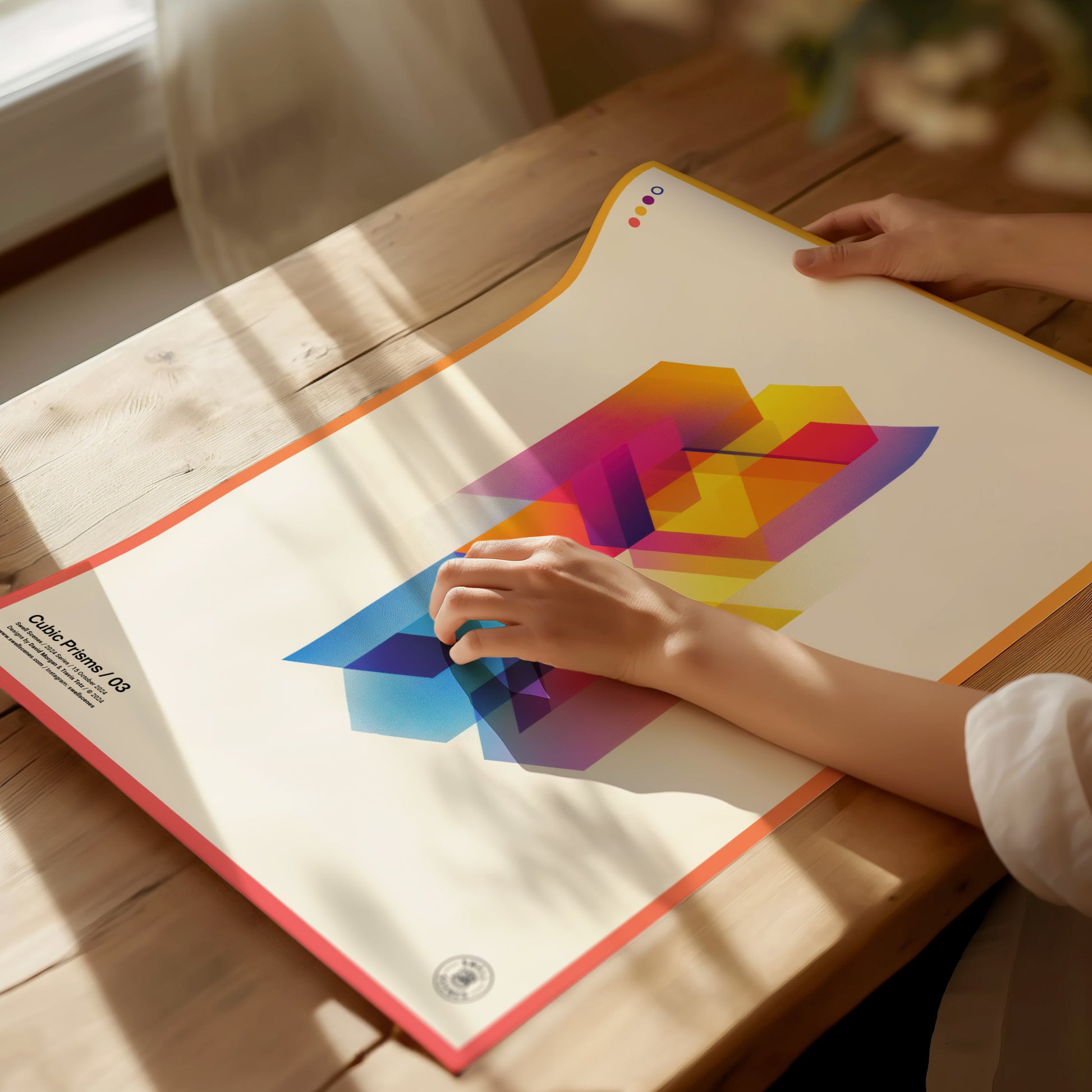 Cubic Prisms / 03 | Modern Abstract Poster | Minimal Design Wall Art | Framed or Unframed